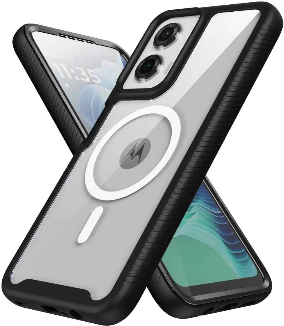 Motorola Moto G35 Hoesje Full Protect 360° Cover met MagSafe Zwart afbeelding 3