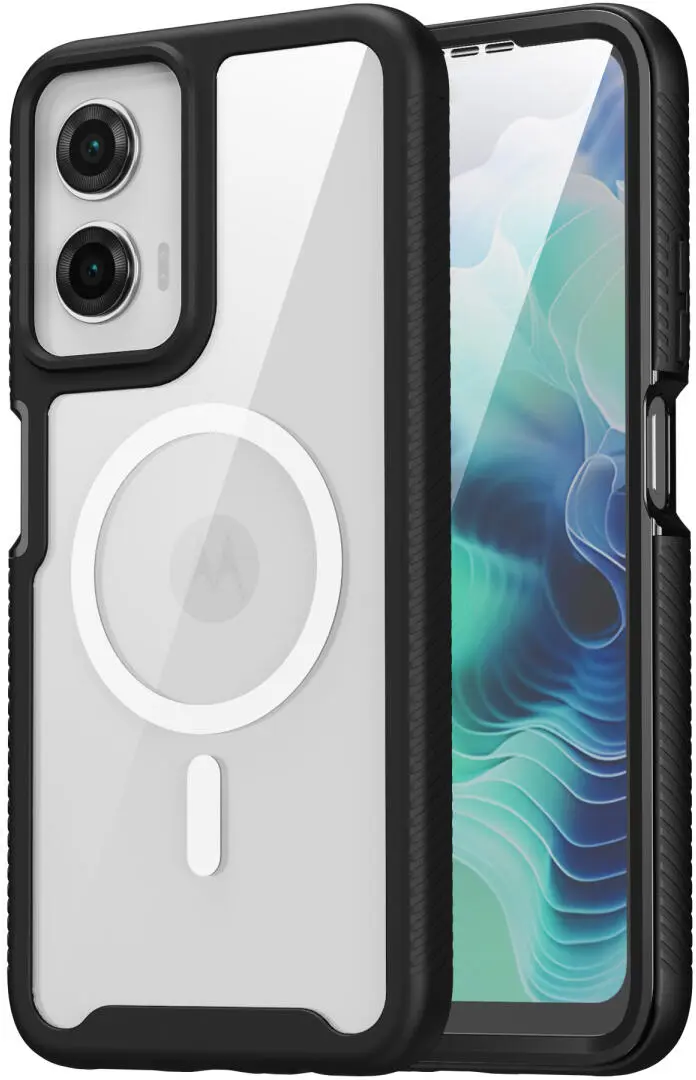 Motorola Moto G35 Hoesje Full Protect 360° Cover met MagSafe Zwart afbeelding 4