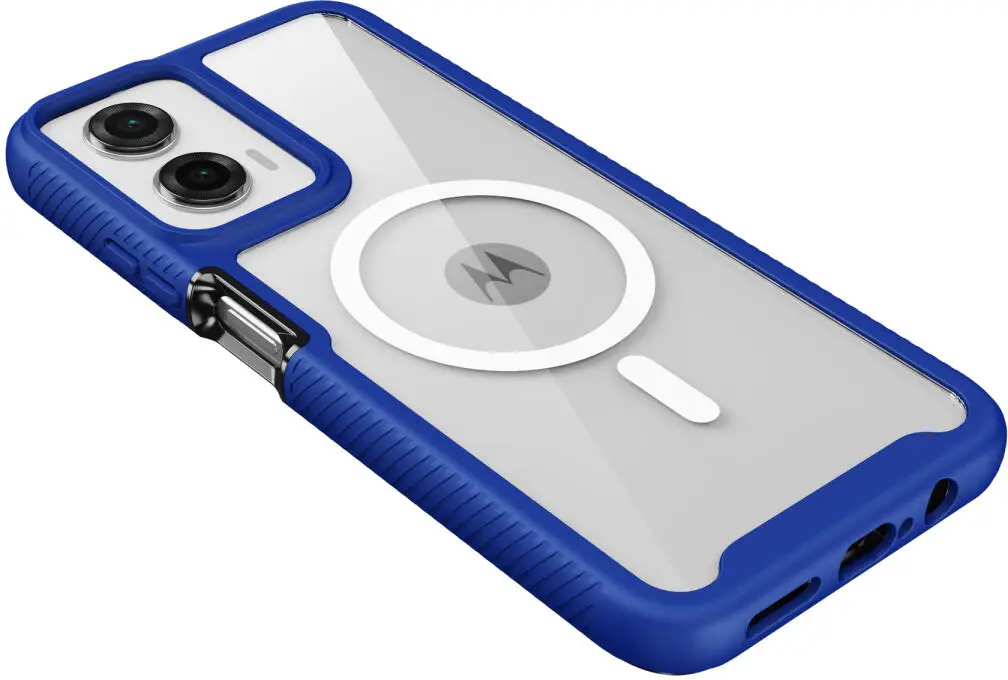 Motorola Moto G35 Hoesje Full Protect 360° Cover met MagSafe Blauw afbeelding 9