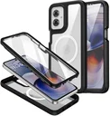 Motorola Moto G55 Hoesje Full Protect 360° Cover met MagSafe Zwart