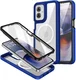 Motorola Moto G55 Hoesje Full Protect 360° Cover met MagSafe Blauw afbeelding 1