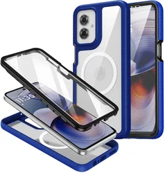 Motorola Moto G55 Hoesje Full Protect 360° Cover met MagSafe Blauw afbeelding