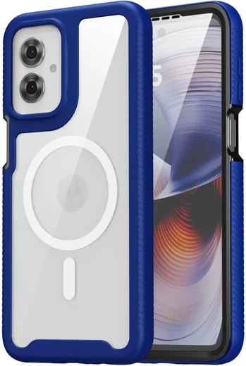 Motorola Moto G55 Hoesje Full Protect 360° Cover met MagSafe Blauw afbeelding 4