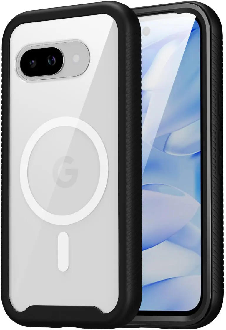 Google Pixel 9a Hoesje Full Protect 360° Cover met MagSafe Zwart afbeelding 4