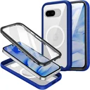 Google Pixel 9a Hoesje Full Protect 360° Cover met MagSafe Blauw