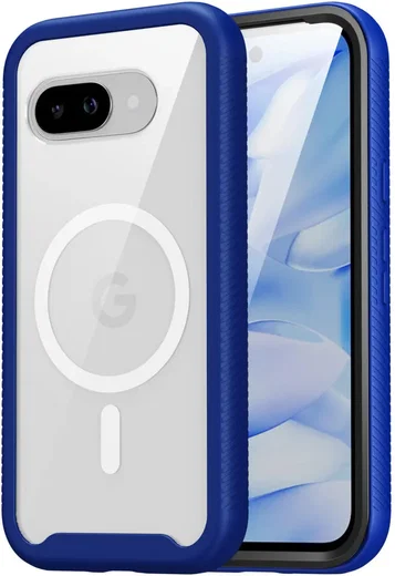 Google Pixel 9a Hoesje Full Protect 360° Cover met MagSafe Blauw afbeelding 4