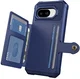 Google Pixel 9a TPU Back Cover met Kunstleren Wallet Blauw afbeelding 8