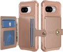 Google Pixel 9a Hoesje 3-in-1 Pasjes Portemonnee Back Cover Roze