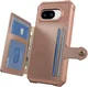 Google Pixel 9a Hoesje 3-in-1 Pasjes Portemonnee Back Cover Roze afbeelding 3