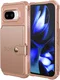 Google Pixel 9a Hoesje 3-in-1 Pasjes Portemonnee Back Cover Roze afbeelding 2