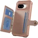 Google Pixel 9a TPU Back Cover met Kunstleren Wallet Roze afbeelding 8