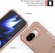 Google Pixel 9a TPU Back Cover met Kunstleren Wallet Roze afbeelding 6