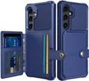 Samsung Galaxy A36 Hoesje 3-in-1 Pasjes Portemonnee Back Cover Blauw