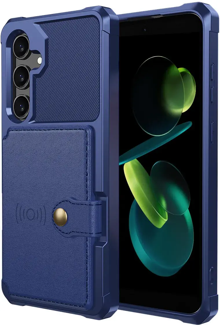 Samsung Galaxy A36 Hoesje 3-in-1 Pasjes Portemonnee Back Cover Blauw afbeelding 3