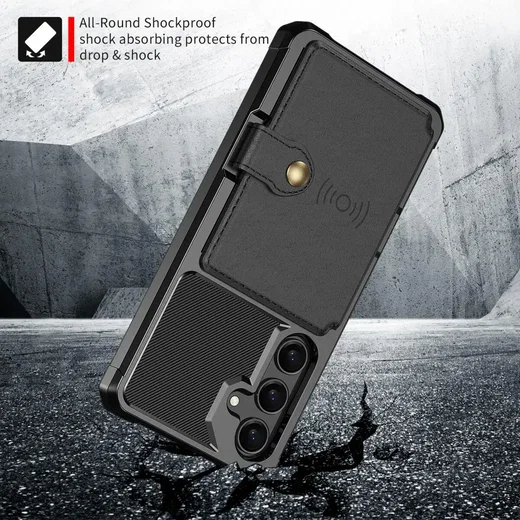 Samsung Galaxy A36 Hoesje 3-in-1 Pasjes Portemonnee Back Cover Zwart afbeelding 8
