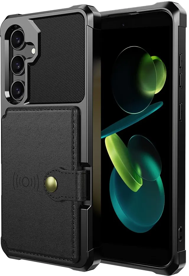 Samsung Galaxy A36 TPU Back Cover met Kunstleren Wallet Zwart afbeelding 2