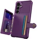 Samsung Galaxy A36 TPU Back Cover met Kunstleren Wallet Paars afbeelding 9