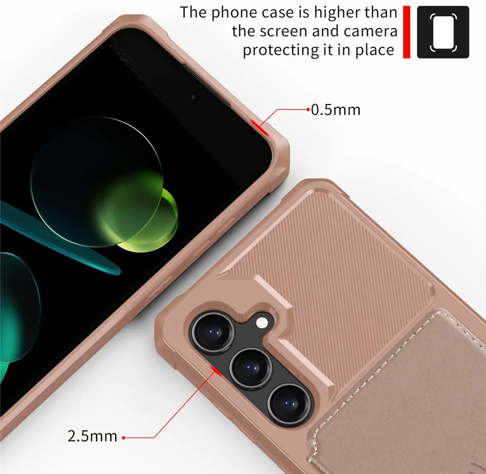 Samsung Galaxy A36 TPU Back Cover met Kunstleren Wallet Roze afbeelding 6