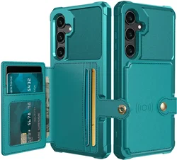 Samsung Galaxy A36 Hoesje 3-in-1 Pasjes Portemonnee Back Cover Groen afbeelding