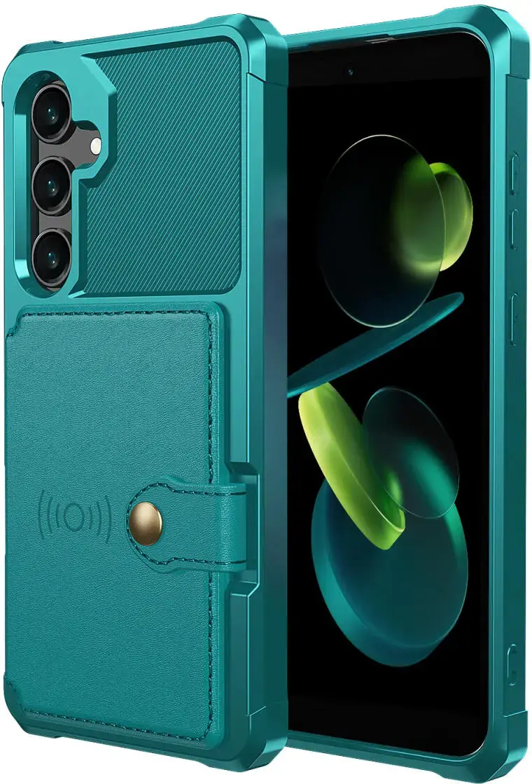 Samsung Galaxy A36 Hoesje 3-in-1 Pasjes Portemonnee Back Cover Groen afbeelding 3
