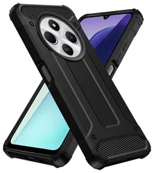 Xiaomi Redmi 14C Hoesje Shock Proof Hybride Back Cover Zwart afbeelding
