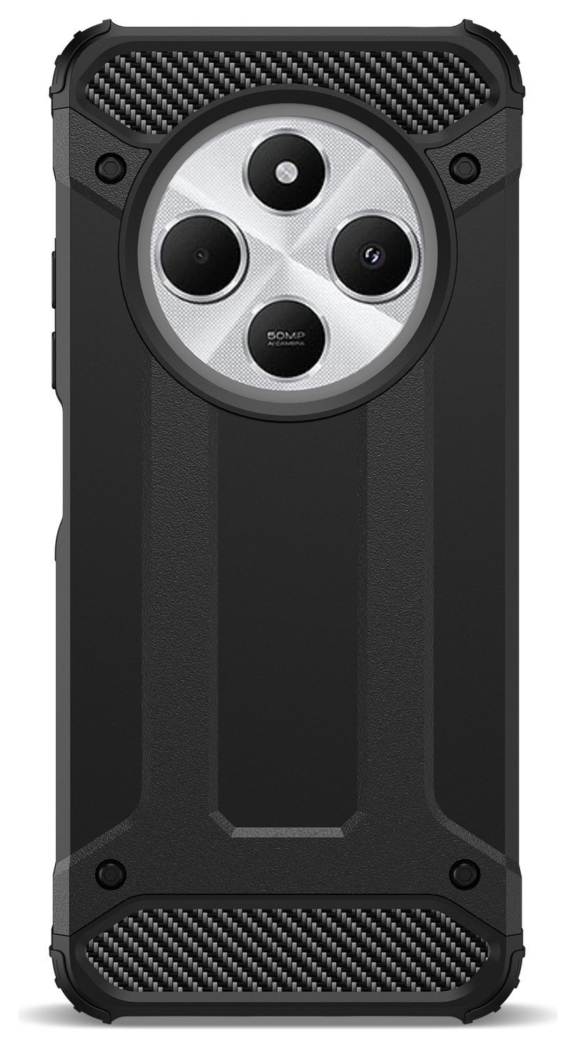 Xiaomi Redmi 14C Hoesje Shock Proof Hybride Back Cover Zwart afbeelding 4
