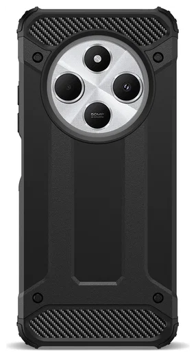 Xiaomi Redmi 14C Hoesje Shock Proof Hybride Back Cover Zwart afbeelding 4