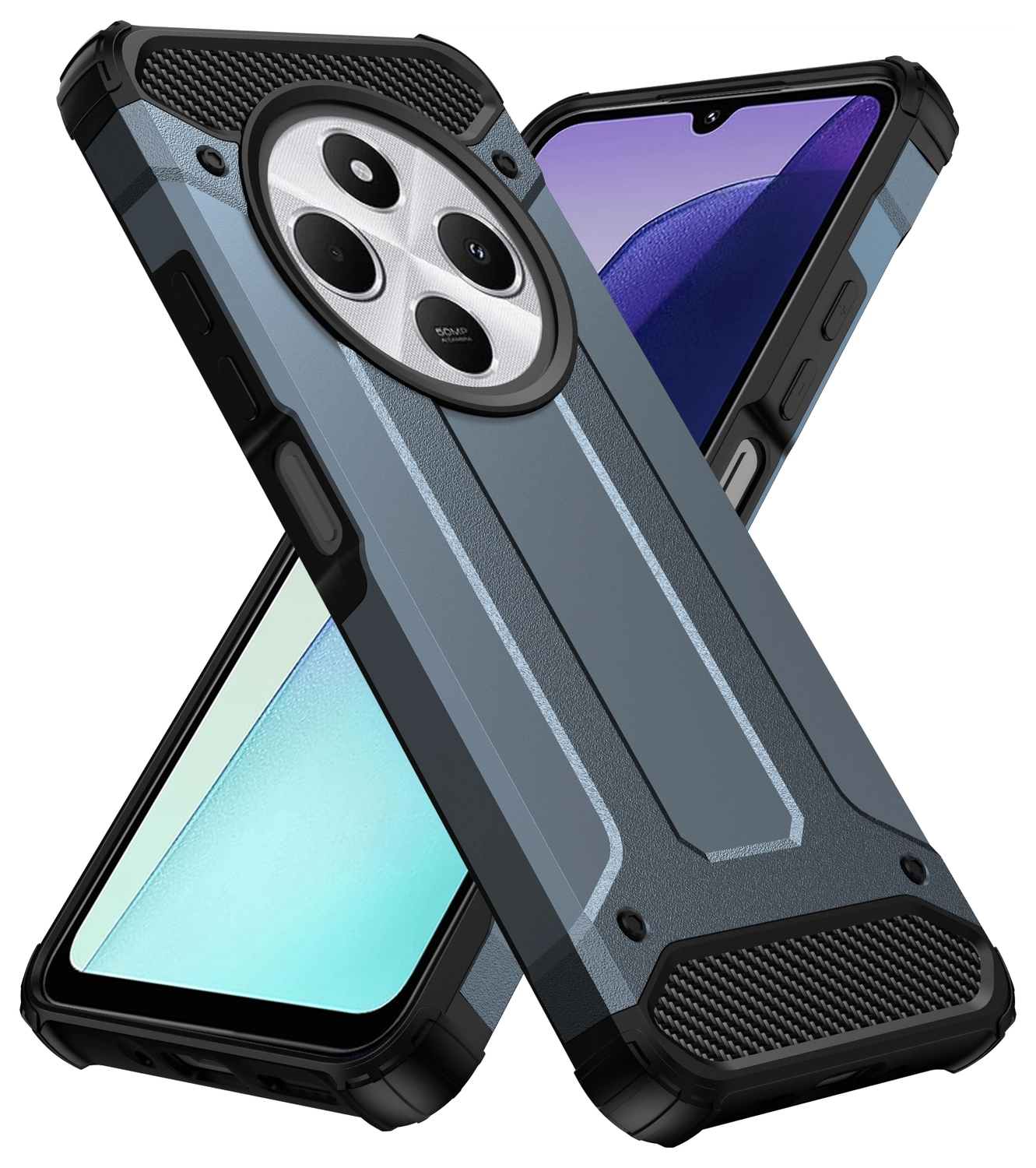Xiaomi Redmi 14C Hoesje Shock Proof Hybride Back Cover Blauw afbeelding 1