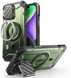 SUPCASE UB Pro MagXT Apple iPhone 16e Hoesje Camera Protector Groen afbeelding