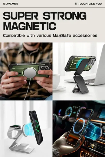 SUPCASE UB Pro MagXT Apple iPhone 17e / 16e Hoesje Camera Protector Groen afbeelding 6