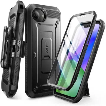 SUPCASE UB Pro Rugged iPhone 17e / 16e Hoesje Full Protect Kickstand Zwart