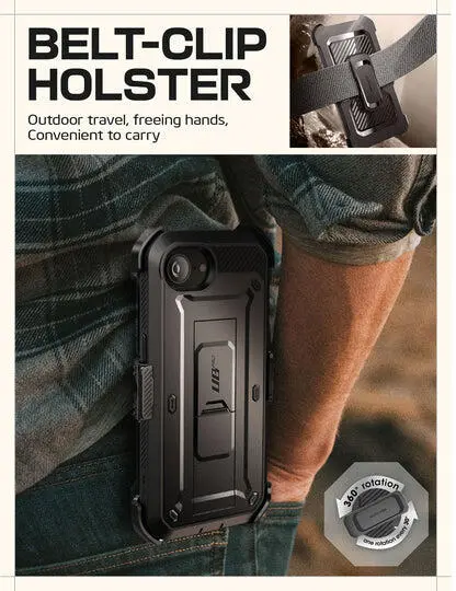 SUPCASE UB Pro Rugged iPhone 17e / 16e Hoesje Full Protect Kickstand Zwart afbeelding 6