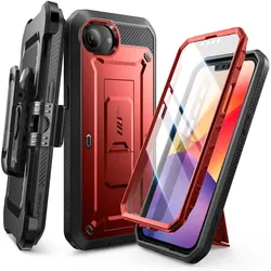 SUPCASE UB Pro Apple iPhone 16e Hoesje Full Protect Kickstand Rood afbeelding