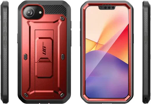 SUPCASE UB Pro Apple iPhone 17e / 16e Hoesje Full Protect Kickstand Rood afbeelding 10