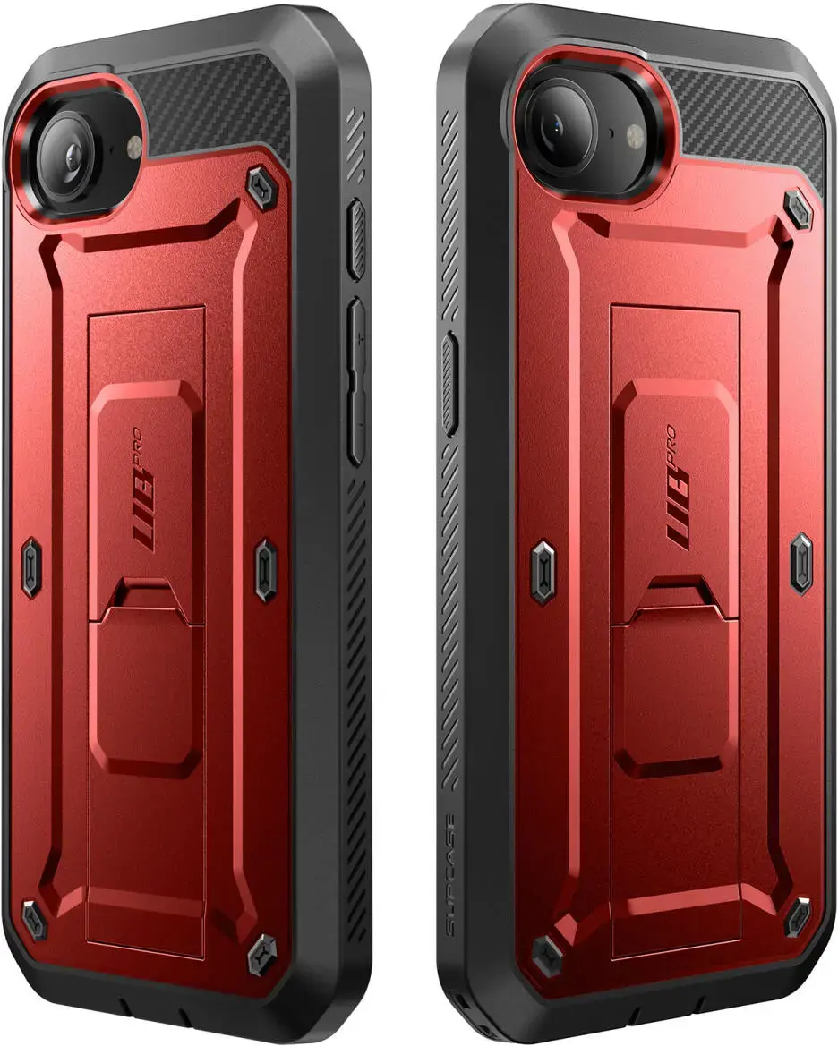 SUPCASE UB Pro Apple iPhone 17e / 16e Hoesje Full Protect Kickstand Rood afbeelding 9