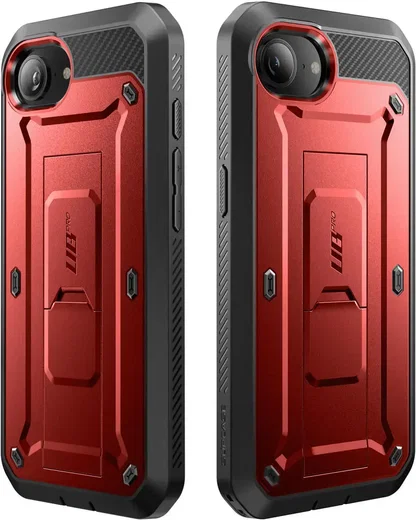 SUPCASE UB Pro Apple iPhone 17e / 16e Hoesje Full Protect Kickstand Rood afbeelding 9
