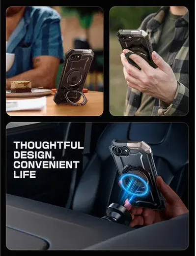 SUPCASE UB Grip Apple iPhone 16e Hoesje MagSafe Kickstand Zwart afbeelding 10