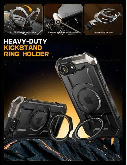 SUPCASE UB Grip Apple iPhone 16e Hoesje MagSafe Kickstand Zwart afbeelding 5