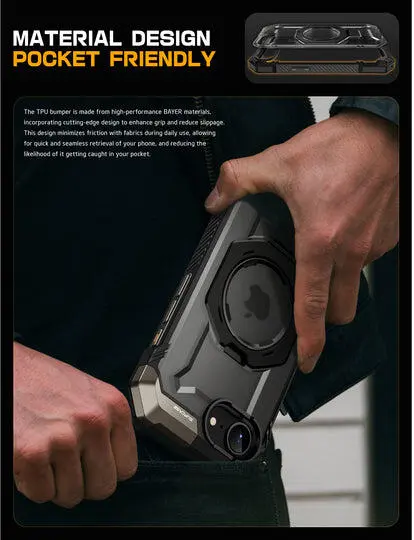 SUPCASE UB Grip Apple iPhone 16e Hoesje MagSafe Kickstand Zwart afbeelding 8