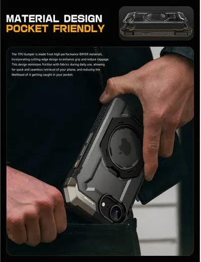 SUPCASE UB Grip Apple iPhone 16e Hoesje MagSafe Kickstand Zwart afbeelding 8