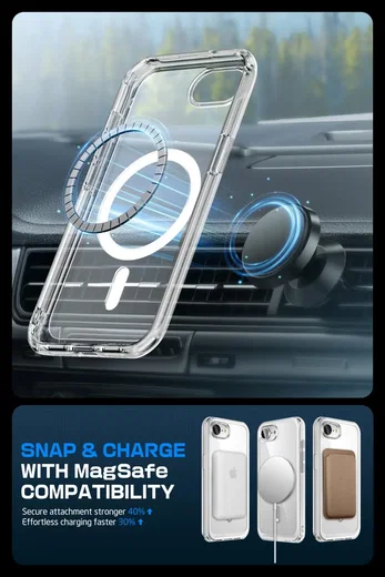 SUPCASE UB Mag Slim iPhone 17e / 16e MagSafe Back Cover Transparant afbeelding 5