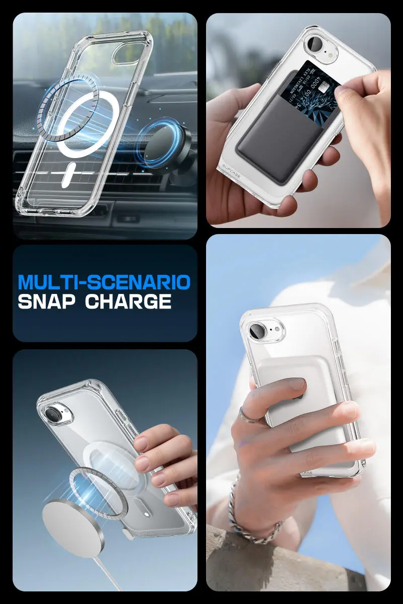 SUPCASE UB Mag Slim iPhone 17e / 16e MagSafe Back Cover Transparant afbeelding 8