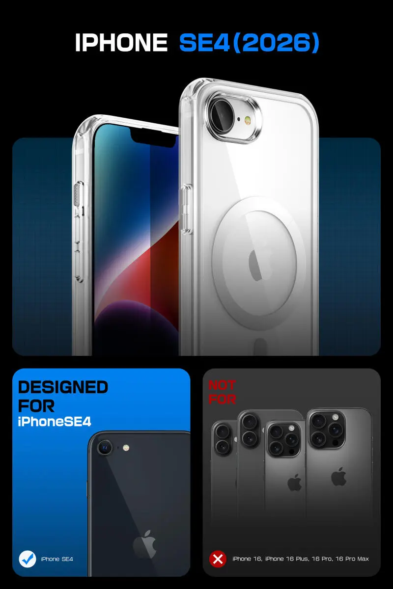 SUPCASE UB Mag Slim iPhone 17e / 16e MagSafe Back Cover Transparant afbeelding 9