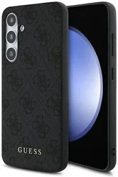 Guess Samsung S24 FE Hoesje Hard Case 4G Metal Gold Logo Grijs afbeelding