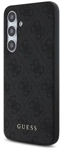 Guess Samsung S24 FE Hoesje Hard Case 4G Metal Gold Logo Grijs afbeelding 2