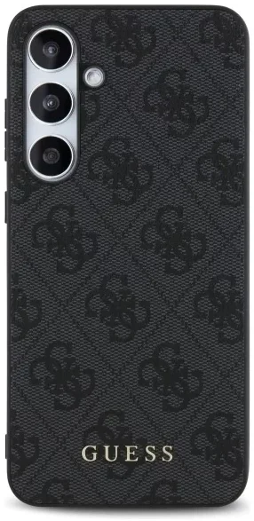 Guess Samsung S24 FE Hoesje Hard Case 4G Metal Gold Logo Grijs afbeelding 3