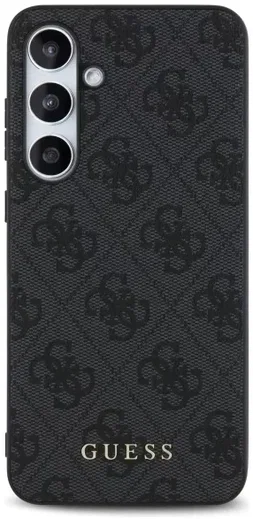 Guess Samsung S24 FE Hoesje Hard Case 4G Metal Gold Logo Grijs afbeelding 3