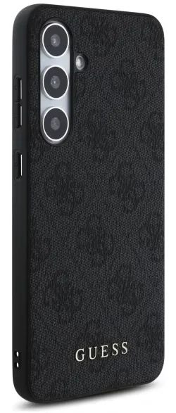 Guess Samsung S24 FE Hoesje Hard Case 4G Metal Gold Logo Grijs afbeelding 4