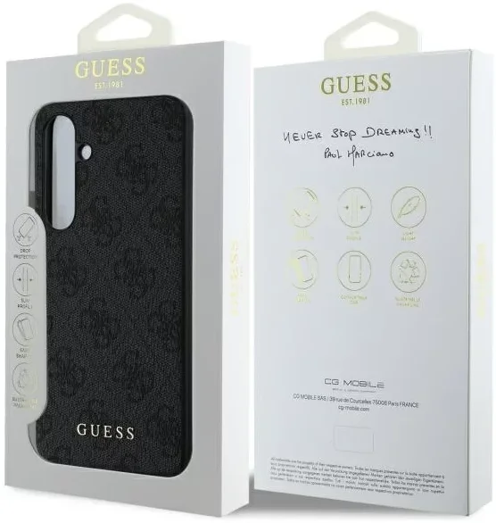 Guess Samsung S24 FE Hoesje Hard Case 4G Metal Gold Logo Grijs afbeelding 8