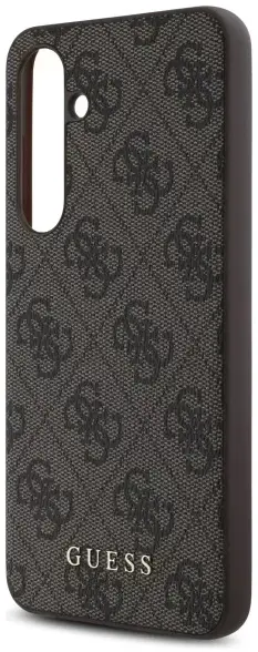 Guess Samsung Galaxy S24 FE Hoesje Hard Case 4G Metal Gold Logo Bruin afbeelding 6